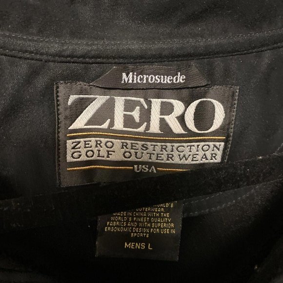 Zero Restriction USA ZR Microsuede Long Sleeve Mens Large Golf Jacket Pullover - Picture 3 of 7